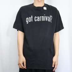 画像2: "got carnival?" パロディプリントTシャツ BLACK L (2)