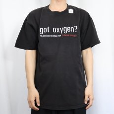画像2: "got oxygen?" パロディプリントTシャツ BLACK L (2)