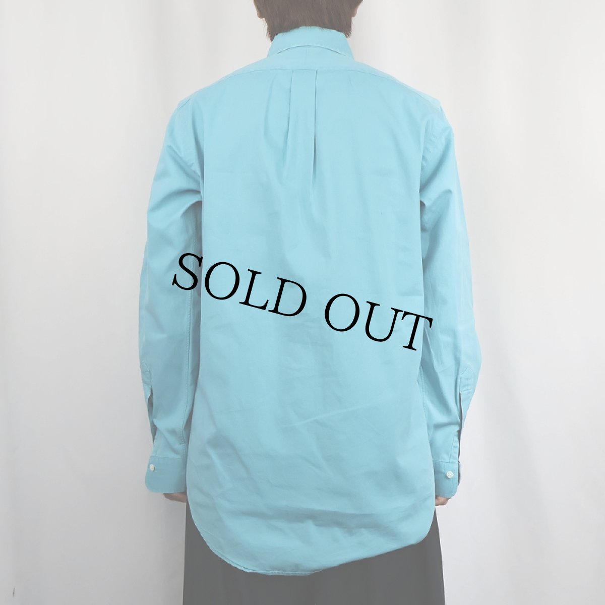 画像3: 90's Ralph Lauren ロゴ刺繍 コットンボタンダウンシャツ S (3)