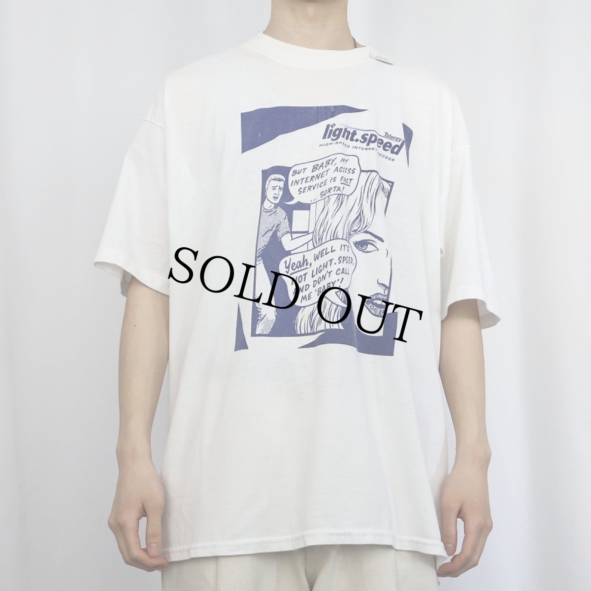 画像2: 2000's "Telergy" リキテン風 アートプリントTシャツ XL (2)