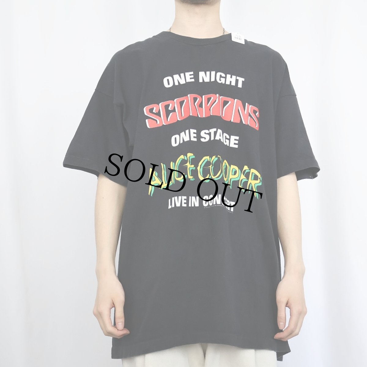 画像3: 90's SCORPIONS×ALLICE COOPER ツアーTシャツ BLACK (3)