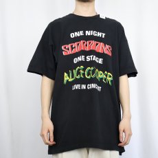 画像3: 90's SCORPIONS×ALLICE COOPER ツアーＴシャツ BLACK (3)