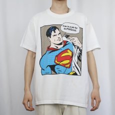 画像2: 90's SUPERMAN USA製 アメコミ キャラクタープリントＴシャツ L (2)