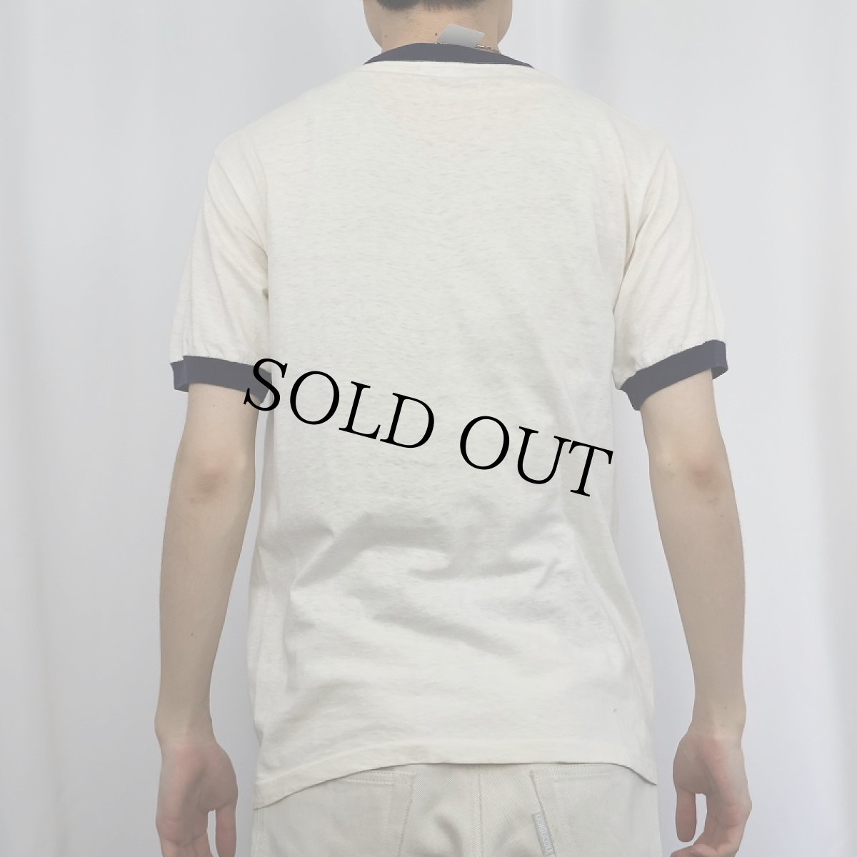 画像3: 80's AMERICAN GREETINGS CORPORATION "Make Love, Not Warts!" パロディプリント リンガーＴシャツ L (3)