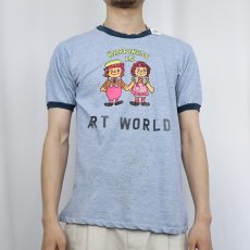 画像2: 70's "HAPPINESS IS" イラストプリント リンガーＴシャツ (2)