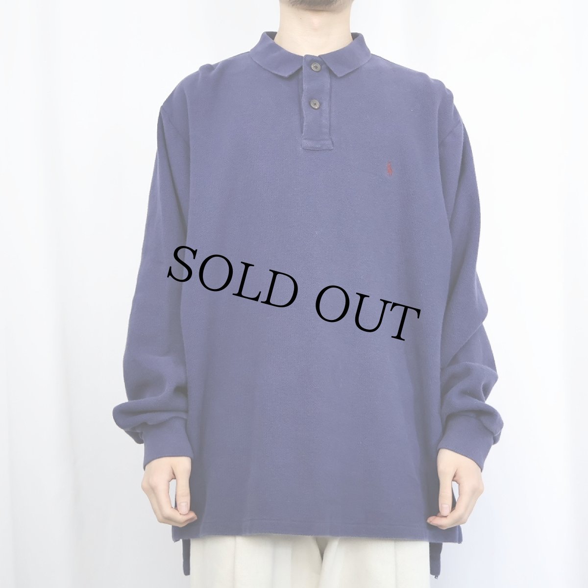 画像2: 90's POLO Ralph Lauren USA製 ポロシャツ NAVY L (2)