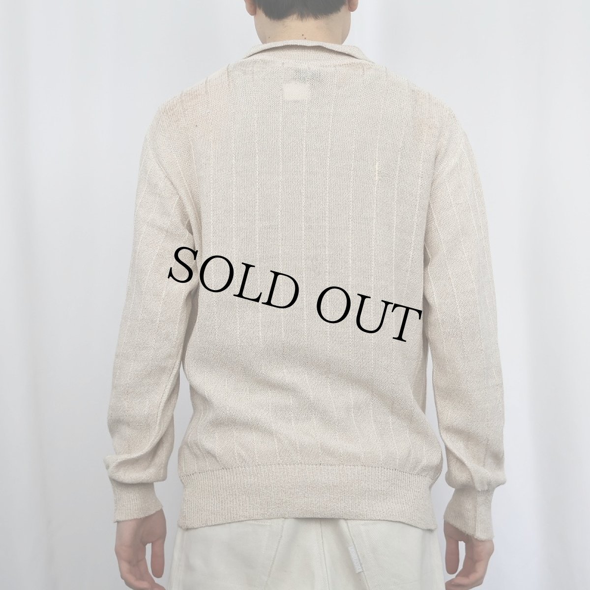 画像3: 80's〜 Moschini ITALY製 コットンニットポロシャツ SIZE50 (3)