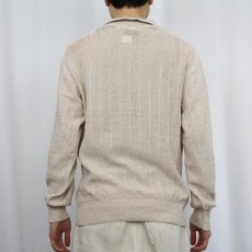 画像3: 80's〜 Moschini ITALY製 コットンニットポロシャツ SIZE50 (3)