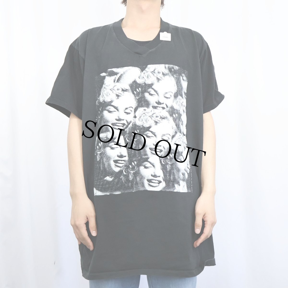 画像2: 90's Marilyn Monroe USA製 アートプリントTシャツ BLACK ONE SIZE (2)