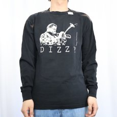 画像2: 90's Dizzy Gillespie USA製 ジャズミュージシャンロンT BLACK M (2)