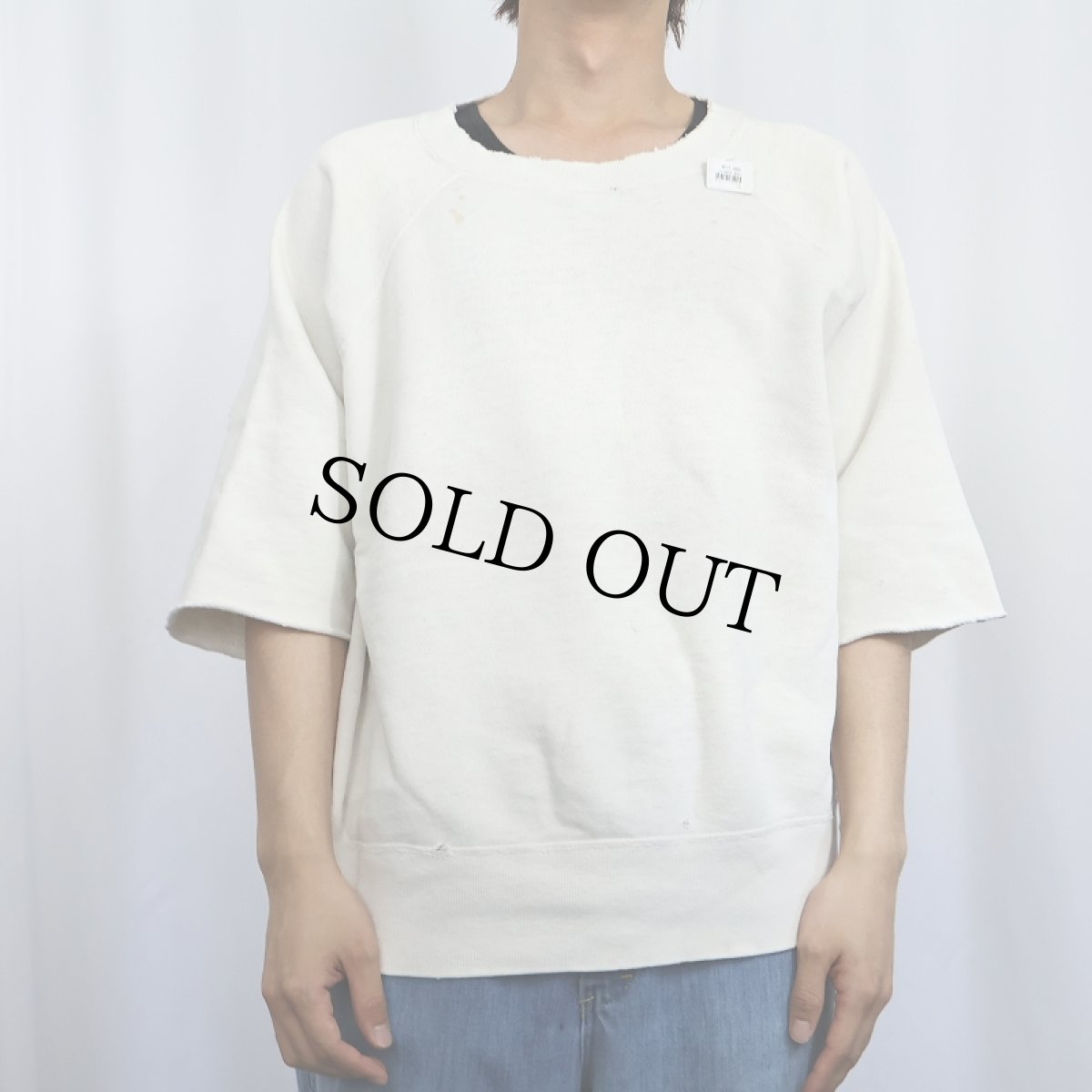 画像2: 60's MAYO SPRUCE 無地 カットオフラグランスウェット (2)