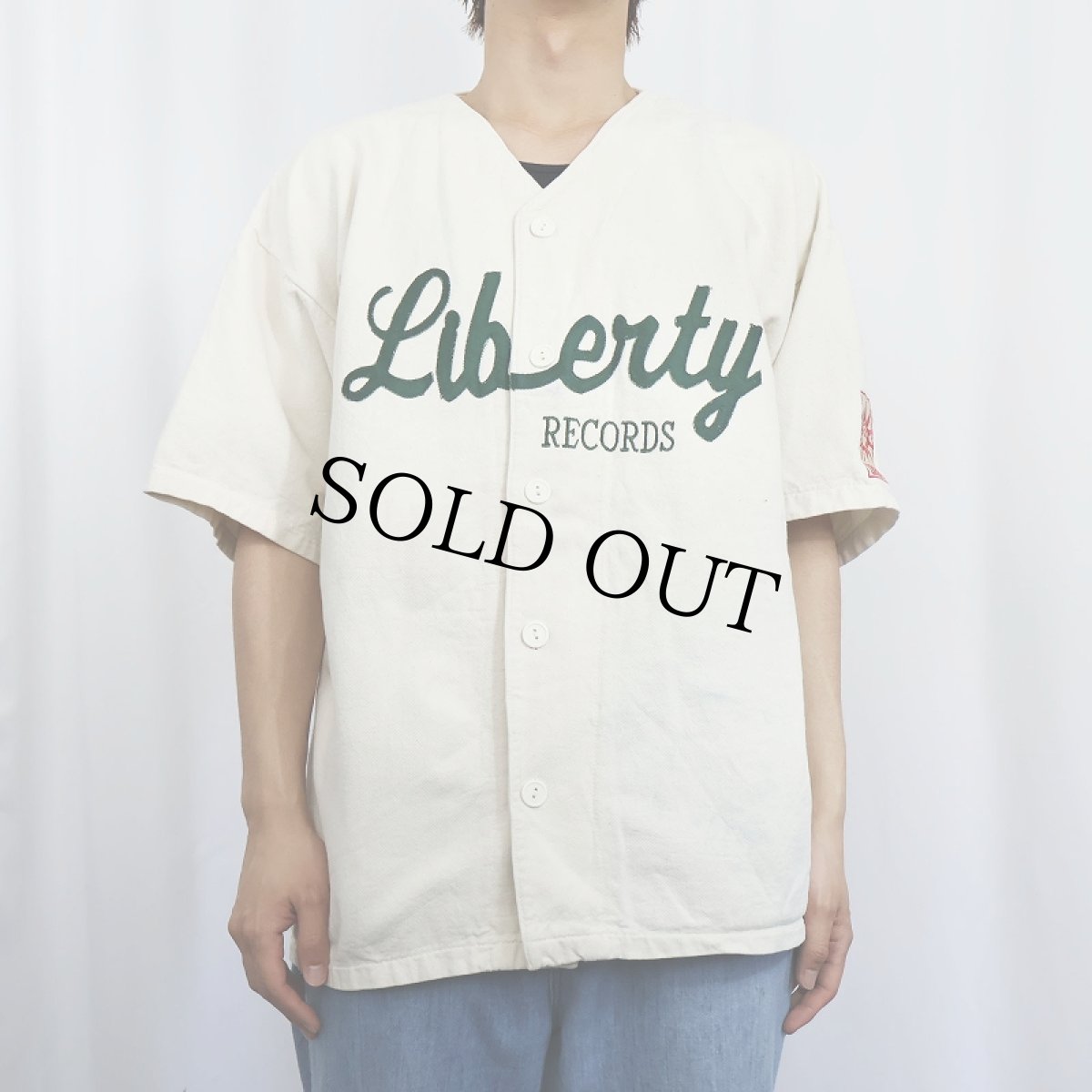 画像2: Liberty Records レコードレーベル ベースボールシャツ L (2)