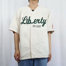 画像2: Liberty Records レコードレーベル ベースボールシャツ L (2)