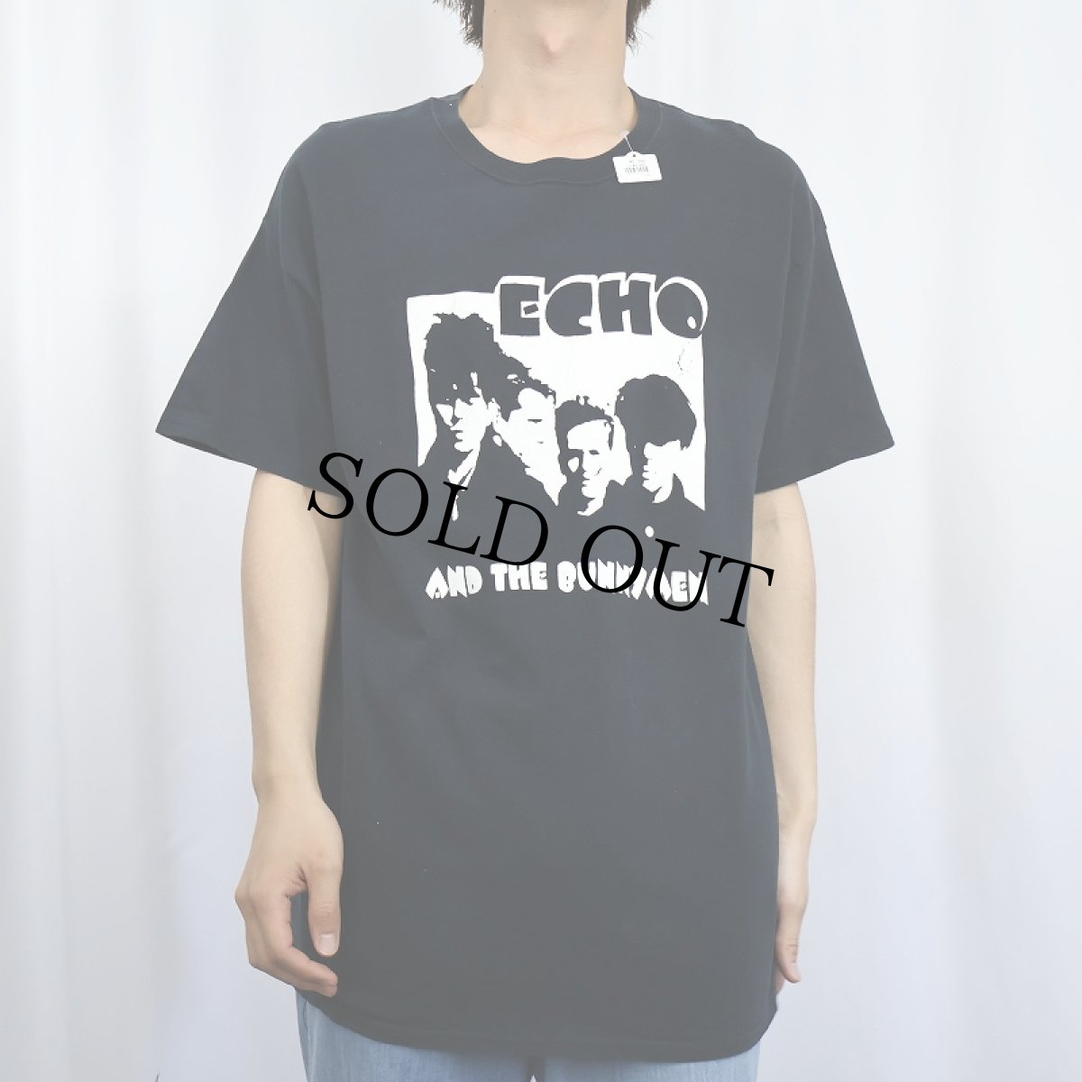 画像2: ECHO & THE BUNNYMEN ポストパンクバンドTシャツ BLACK L (2)