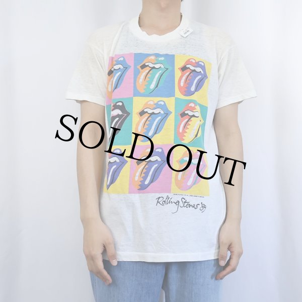バンドTシャツ 80s 80年代 ザ・ローリングストーンズ 白 ホワイト 半袖