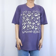 画像2: 90's BIG HED USA製 "VOO DOO LAGUNA BEACH" アートプリントTシャツ XL (2)