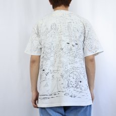 画像4: 90's BARA-QU-DA 大判 イラストプリントTシャツ L (4)