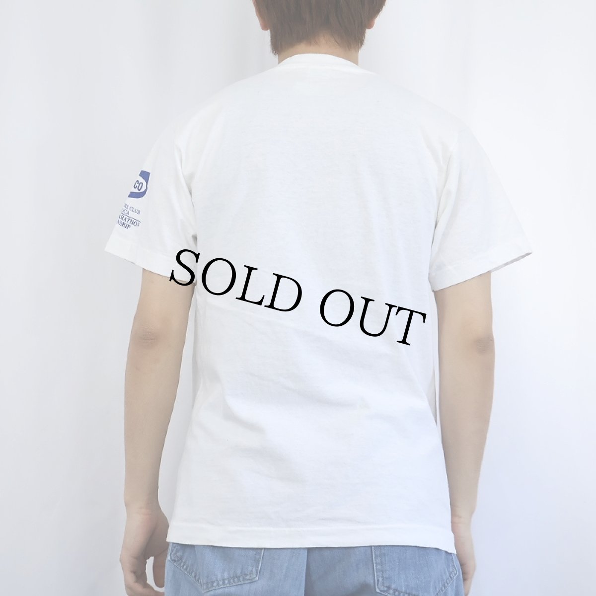 画像3: 90's USA製 "HOUSTON-TENNECO MARATHON" シュールイラストプリントTシャツ M (3)