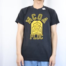 画像2: 80's USA製 "NCOA PLDC" プリントTシャツ BLACK L (2)
