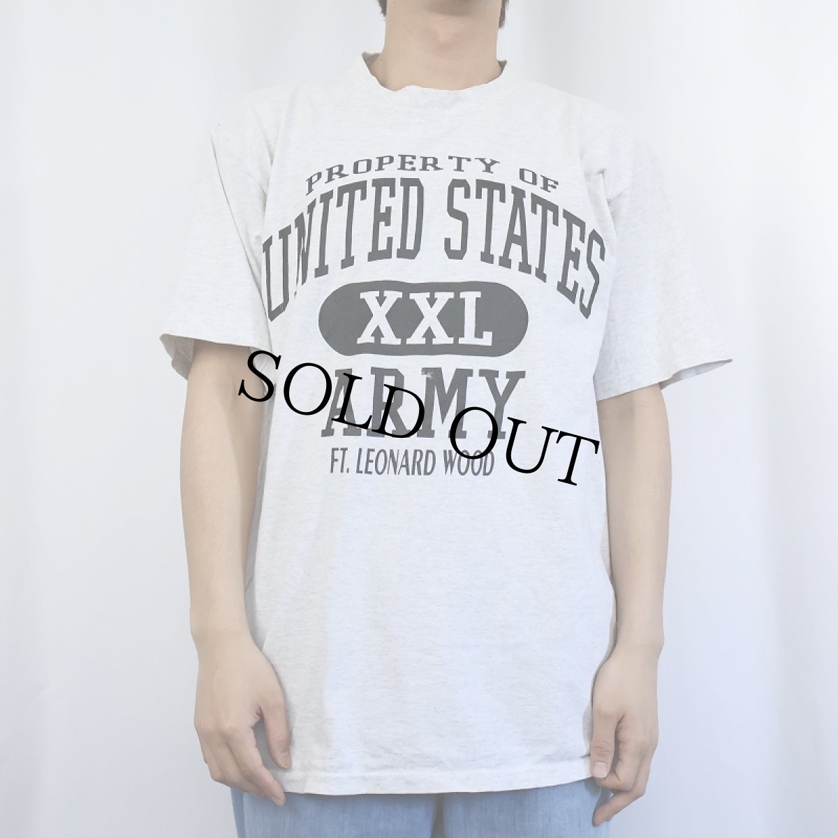 画像2: 90's SOFFE USA製 "ARMY" プリントTシャツ L (2)