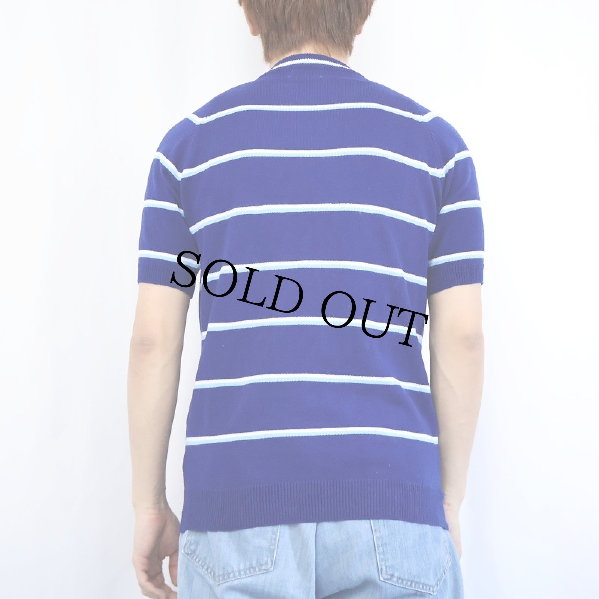 画像3: 70's TOWNCRAFT Penneys ボーダー柄 アクリルニットTシャツ M (3)