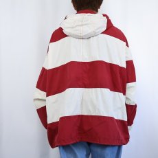 画像3: 90's GAP ボーダー柄 コットンアノラックパーカー XL (3)