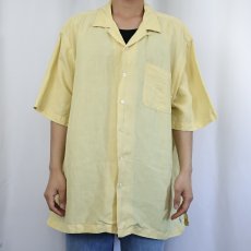 画像2: POLO Ralph Lauren リネン×シルク オープンカラーシャツ XXL (2)