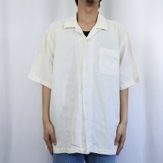 画像2: POLO Ralph Lauren "CALDWELL" リネン×シルク オープンカラーシャツ XXL (2)