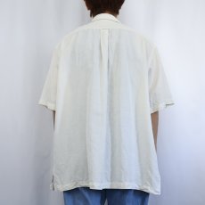 画像3: POLO Ralph Lauren "CALDWELL" リネン×シルク オープンカラーシャツ XXL (3)