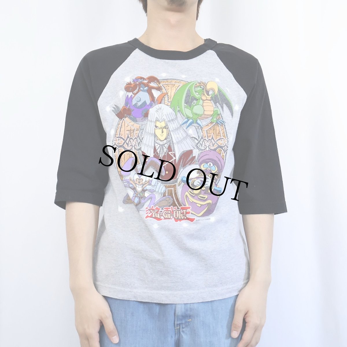 画像2: 90's 遊戯王 "ペガサス" アニメプリント ラグランTシャツ BOYS XL (2)