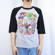 画像2: 90's 遊戯王 "ペガサス" アニメプリント ラグランTシャツ BOYS XL (2)