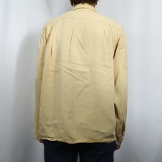 画像3: 60's Nofade ギャバジン オープンカラーシャツ 15 M 15 1/2 (3)