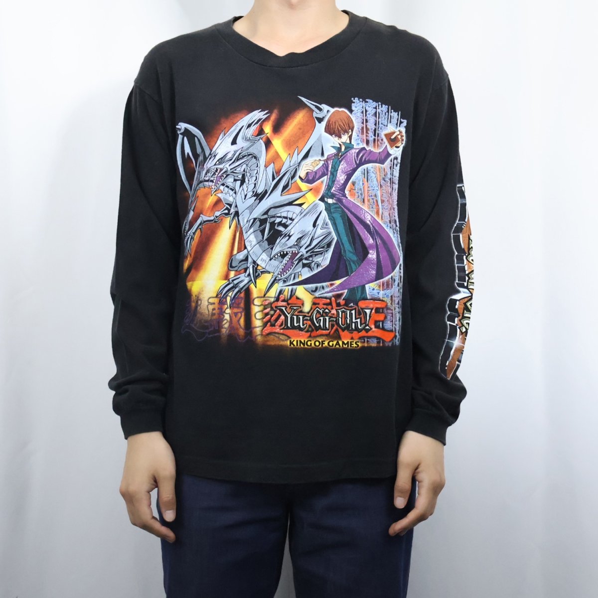 画像2: 90's Yu-Gi-Oh! アニメプリントロンT BLACK XL (2)