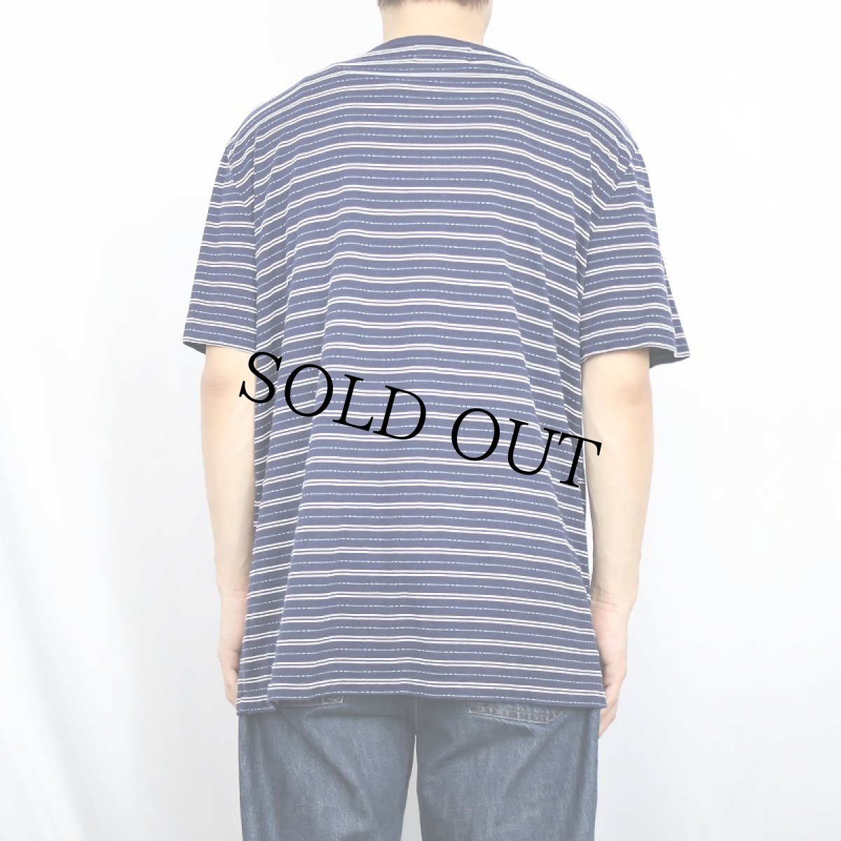 画像3: POLO Ralph Lauren マルチボーダー柄 Tシャツ NAVY XL (3)
