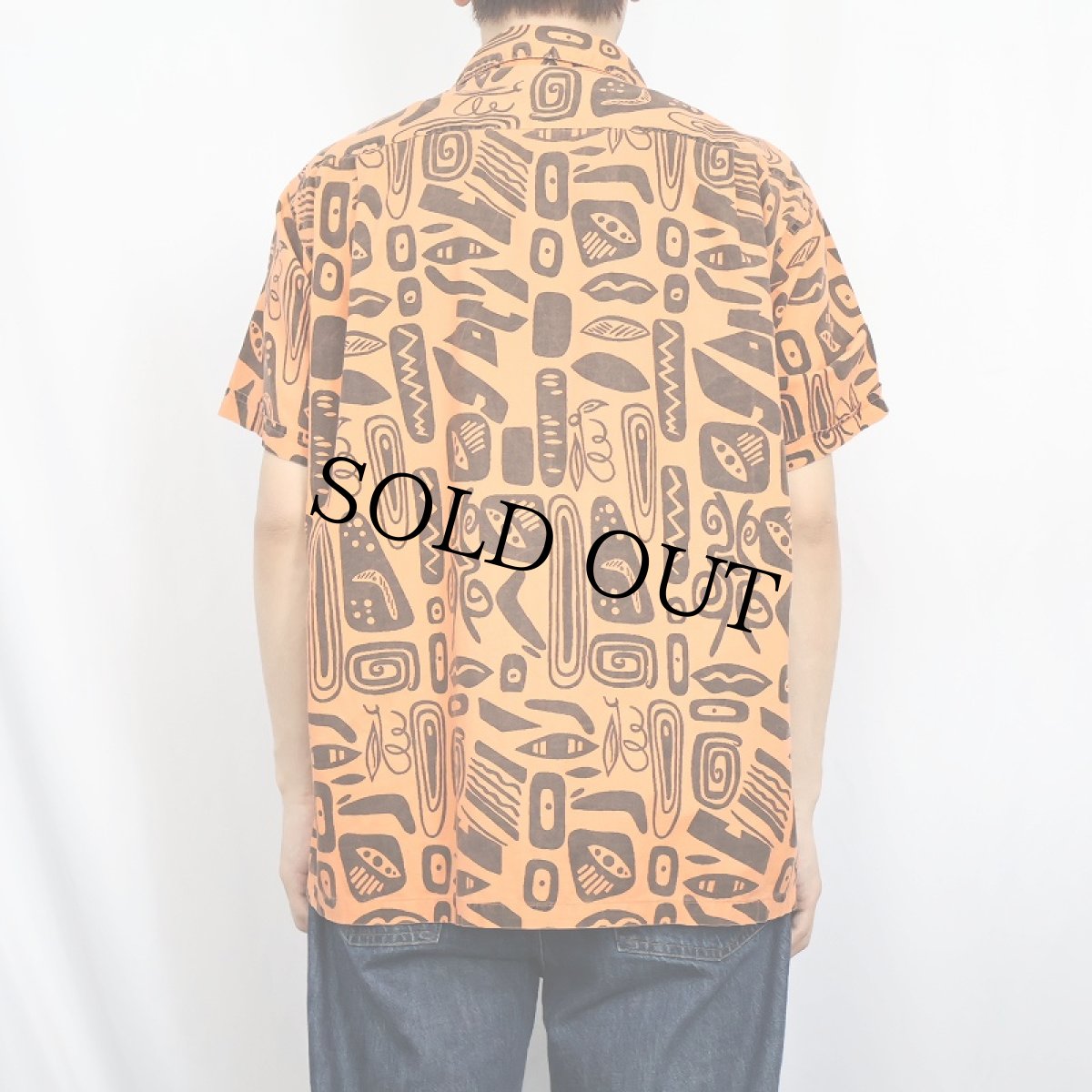 画像3: 50〜60's UNKNOWN エスニック柄 コットンオープンカラーシャツ (3)