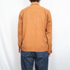 画像3: 60's PILGRIM 切り替えデザイン コットンオープンカラーシャツ M (3)