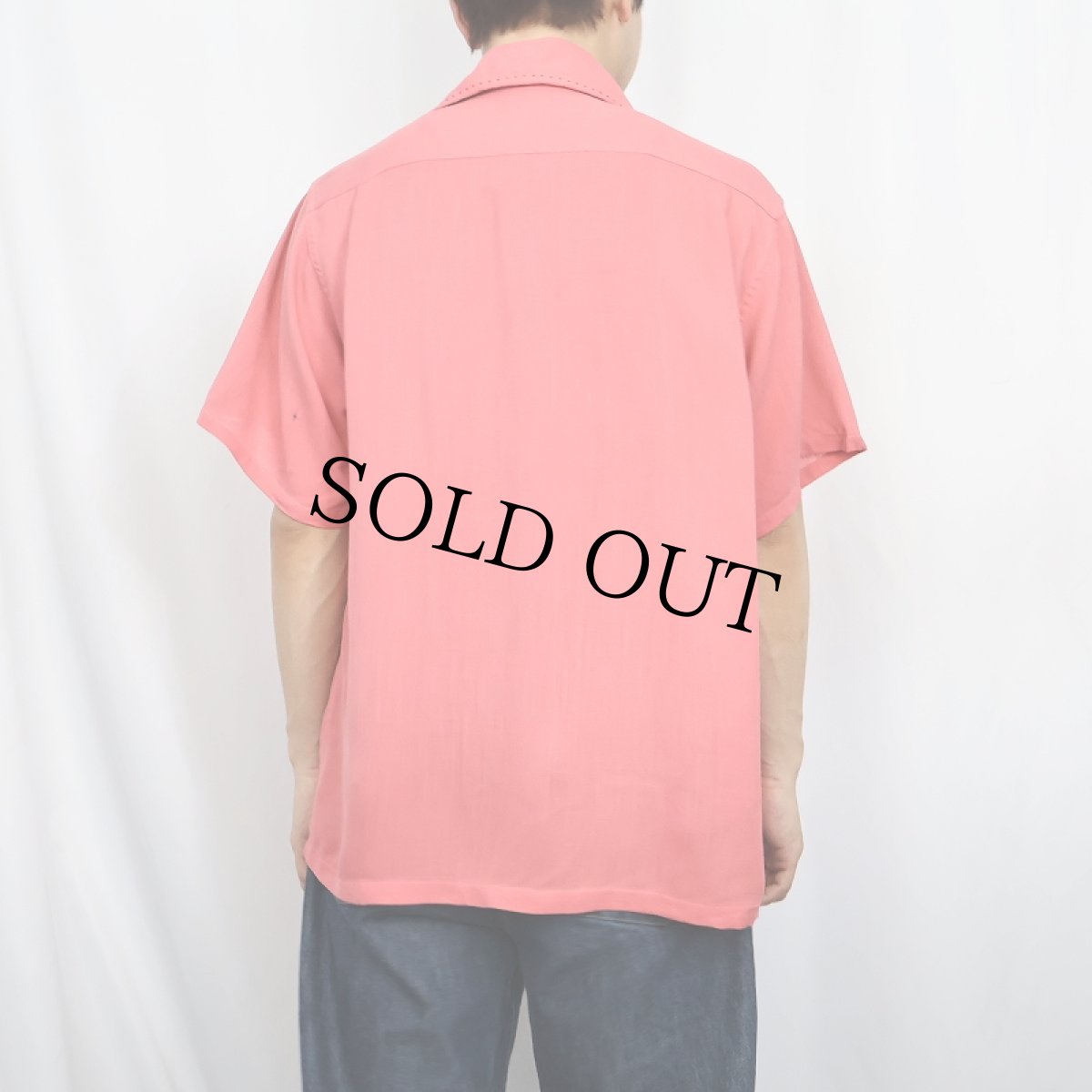 画像3: 50's CAMPUS レーヨンオープンカラーシャツ M (3)