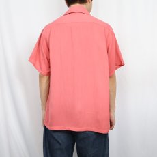 画像3: 50's CAMPUS レーヨンオープンカラーシャツ M (3)