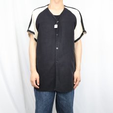 画像3: 〜50's "HURTS FAIRBURY" フェルトワッペン付き ベースボールシャツ BLACK SIZE40 (3)