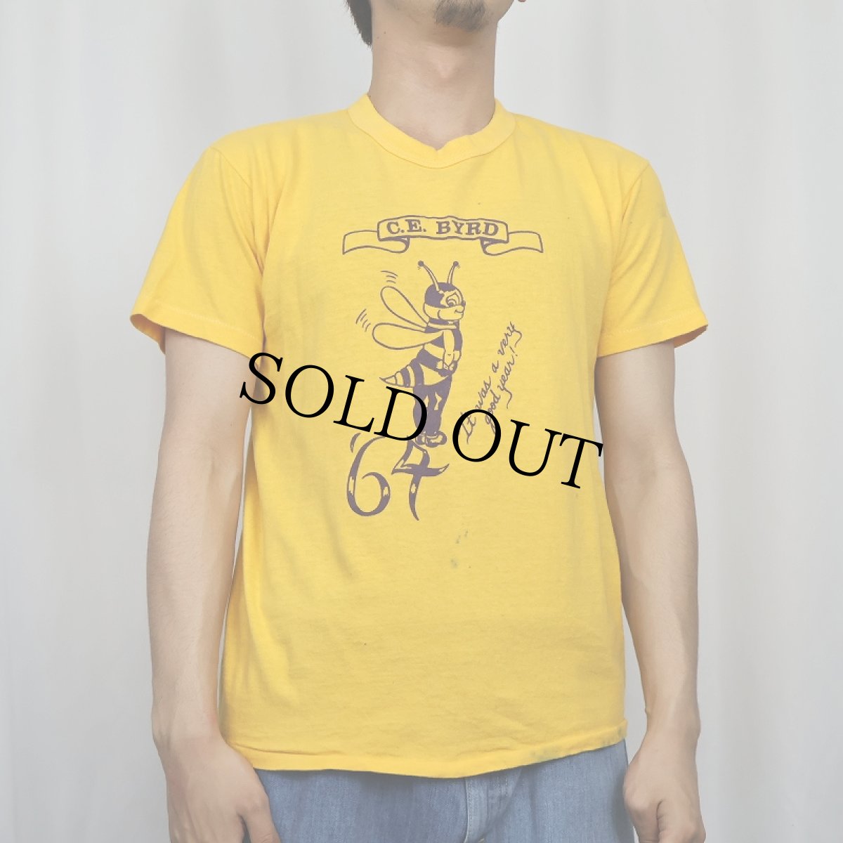 画像2: 80's RUSSELL ATHLETIC "C.E. BYRD" プリントTシャツ M (2)