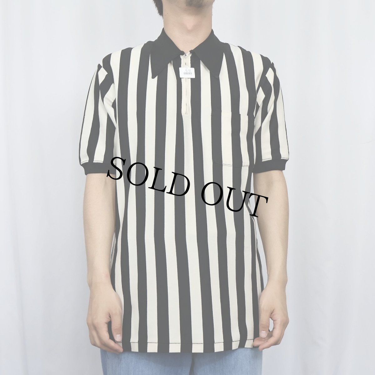 画像2: 70's ハーフジップレフェリーシャツ (2)