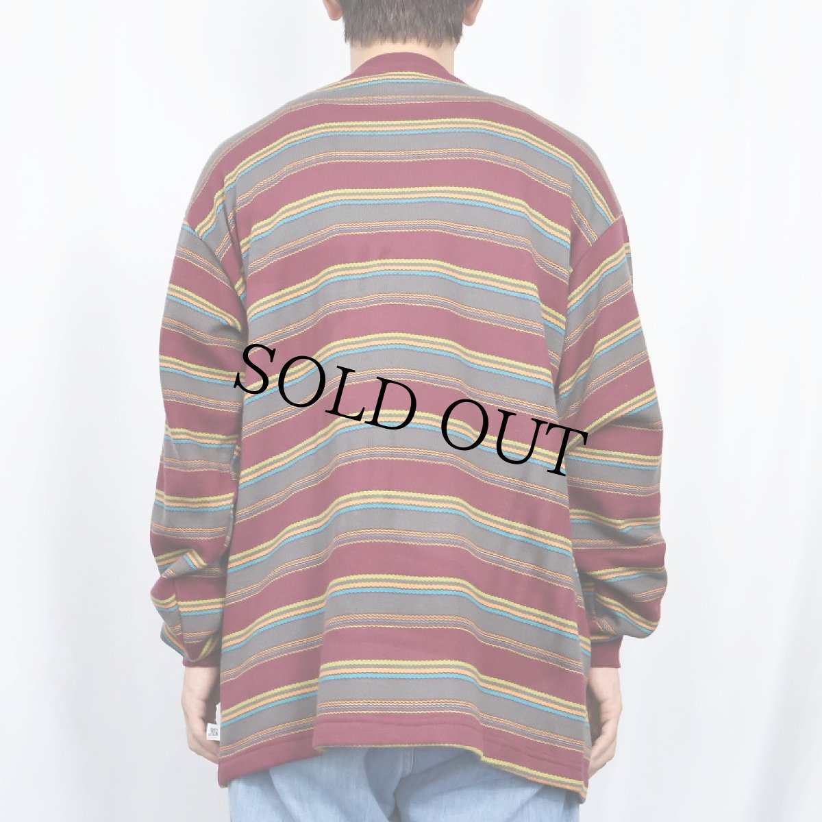 画像3: 80's HANG TEN USA製 ボーダー柄 ニットロンT XL (3)