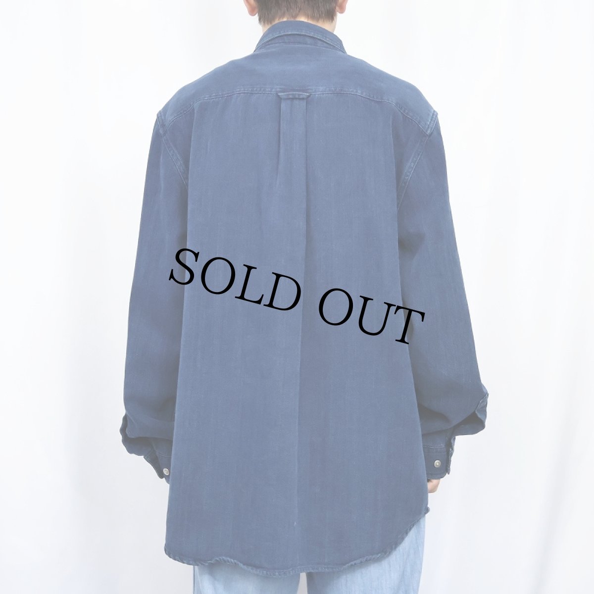 画像3: EMS インディゴ 鹿の子ボタンダウンシャツ M (3)