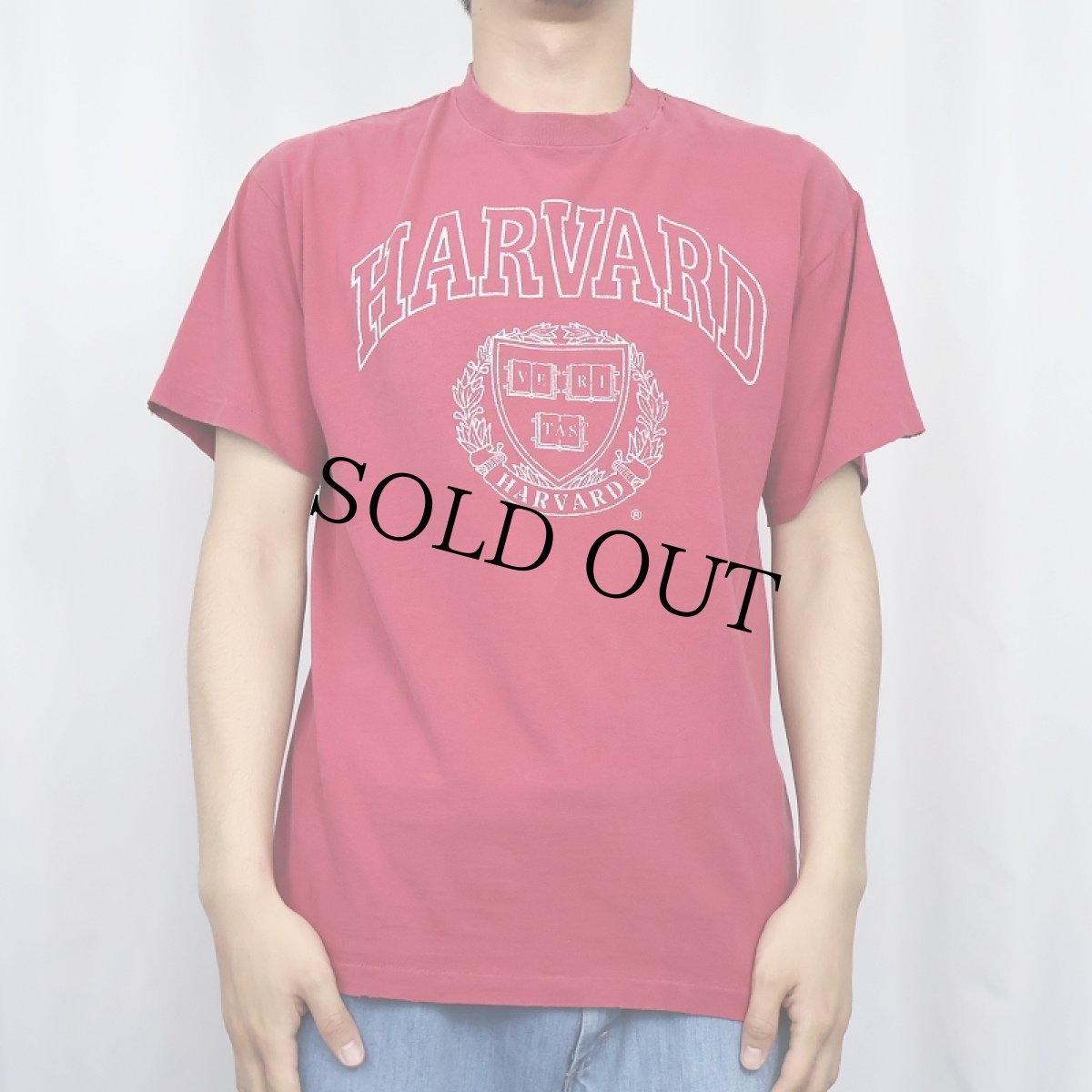 画像2: 90's USA製 "HAVARD" プリントTシャツ M (2)