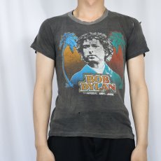 画像2: 70's BOB DYLAN フォークロックミュージシャンTシャツ BLACK S (2)