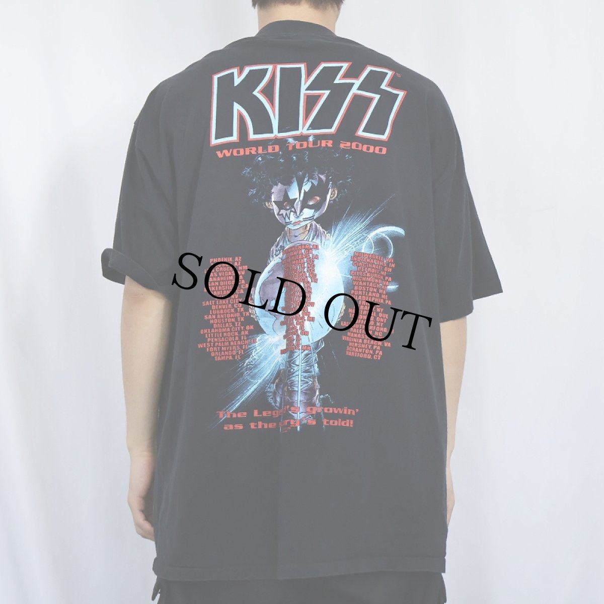 画像4: 2000's KISS "THE FAREWELL TOUR" ハードロックバンドツアーTシャツ BLACK XL (4)