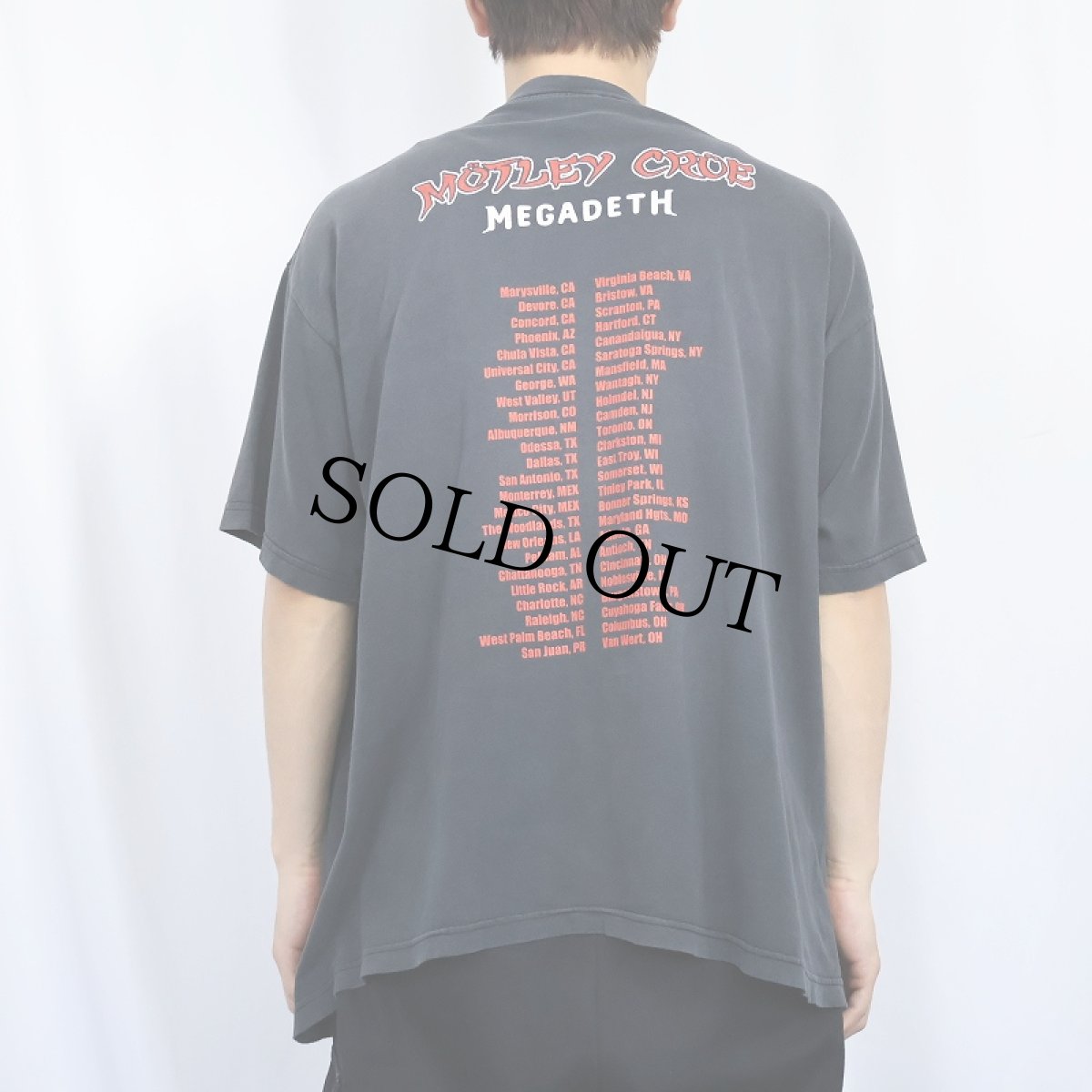 画像4: 2000's MOTLEY CRUE "MAXIMUM ROCK TOUR" ヘヴィメタルバンド ツアーTシャツ BLACK XL (4)