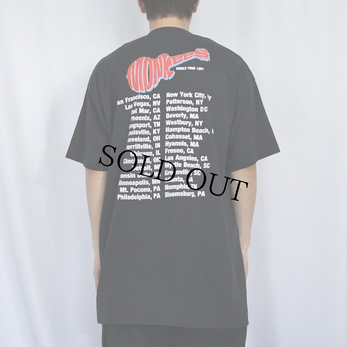 画像4: 90's The Monkeeys ロックバンドツアーTシャツ BLACK XL (4)