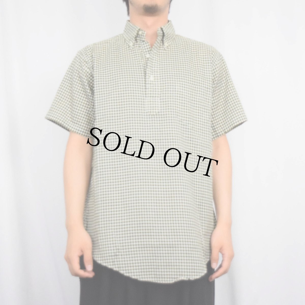 画像2: 60's The Clothes Rack ギンガムチェック柄 3点留め コットンボタンダウンシャツ (2)