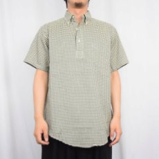 画像2: 60's The Clothes Rack ギンガムチェック柄 3点留め コットンボタンダウンシャツ (2)